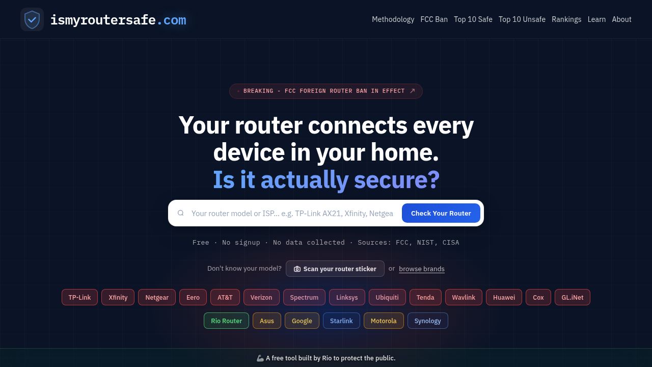 Is My Router Safe? Free Security Check - ismyroutersafe.com
